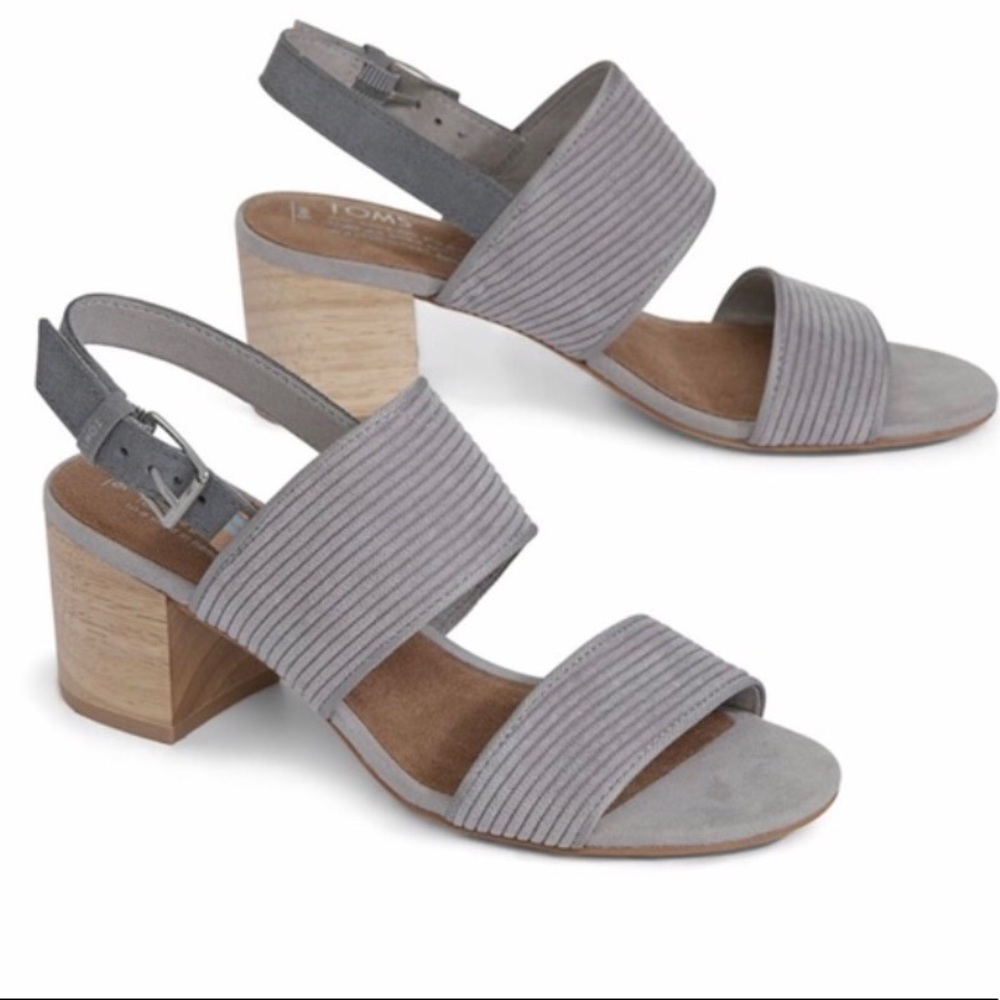 TOMS Cement Poppy Corduroy Sandal